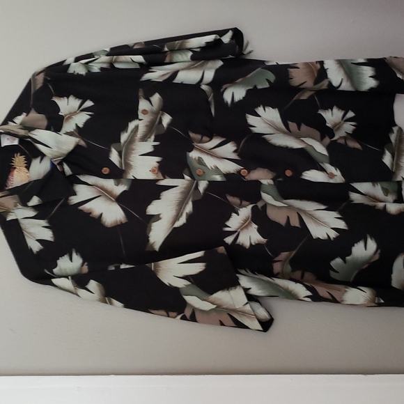 Caribbean Joe 100% Silk Hawaiian Shirt Size 2X GORGEOUS  Vacay ⛱  Pool Party - Picture 5 of 7